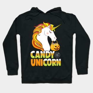 Cute Candy Corn Unicorn Shirt Halloween Girls Outfit Hoodie